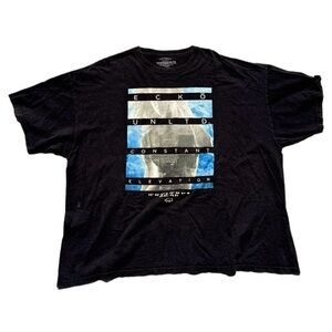 Ecko Unlimited Black Graphic Men's Shirt sun fade thrashed vintage